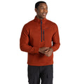 Carnelian-Orange - Side - Craghoppers Mens Torney II Marl Half Zip Fleece Top