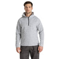 Soft Grey Marl - Side - Craghoppers Mens Wole Quarter Zip Fleece Top