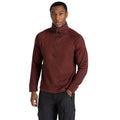 Axinite Red Marl - Front - Craghoppers Mens Wole Quarter Zip Fleece Top