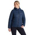 Blue Navy - Side - Craghoppers Womens-Ladies Compresslite VIII Hooded Padded Jacket