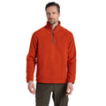 Carnelian-Orange - Side - Craghoppers Mens Karlton Half Zip Fleece Top