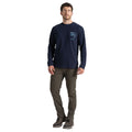 Blue Navy - Side - Craghoppers Mens National Trust Limestone Long-Sleeved T-Shirt