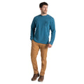 Brisk Blue - Side - Craghoppers Mens National Trust Limestone Long-Sleeved T-Shirt