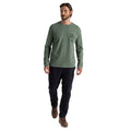 Laurel Green - Side - Craghoppers Mens National Trust Limestone Long-Sleeved T-Shirt