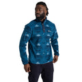 Blue Navy - Side - Craghoppers Mens Dewlish Insulated Overhead Fleece Top