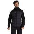 Black - Side - Craghoppers Mens Castleford Hybrid Jacket