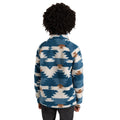 Tourmaline Blue - Back - Craghoppers Childrens-Kids Pico Geometric Half Zip Fleece Top