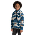 Tourmaline Blue - Side - Craghoppers Childrens-Kids Pico Geometric Half Zip Fleece Top