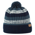 Blue Navy - Front - Craghoppers Mens National Trust Brimham Stripe Beanie