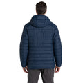 Blue Navy-Brisk Blue - Back - Craghoppers Mens Compresslite VIII Hooded Padded Jacket