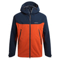 Blue Navy-Carnelian Orange - Front - Craghoppers Mens Diggory Stretch Waterproof Jacket