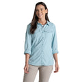 Sky Blue - Side - Craghoppers Womens-Ladies Adventure III Nosilife Long-Sleeved Shirt