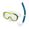 Transparent-Blue-Yellow - Front - Aquasphere Childrens-Kids Raccoon Mask And Snorkel