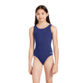 Navy - Side - Zoggs Girls Cottesloe Sportsback 2024 One Piece Swimsuit