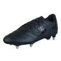 Black-Silver - Front - Canterbury Mens Phoenix Genesis Team 2025 Leather Soft Ground Rugby Boots