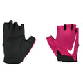 Black-Fuchsia - Side - Nike Womens-Ladies Gym Essential 2024 Fitness Fingerless Gloves