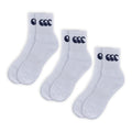 White - Front - Canterbury Unisex Adult Crew Socks (Pack of 3)