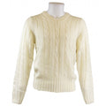 Off White - Front - Carta Sport Boys Embroidered Cricket Jumper