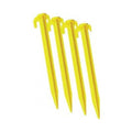 Yellow - Front - Carta Sport Plastic Ground Pegs (Pack of 10)