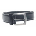 Black - Front - Duke Mens D555 Lewis Bonded Leather Square Buckle Waist Belt