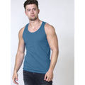 Khaki - Side - Duke Mens D555 Fabio Tank Top