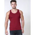 Teal - Side - Duke Mens D555 Fabio Tank Top