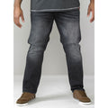 Grey - Back - Duke Mens D555 Benson Stretch Kingsize Jeans