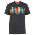 Charcoal - Front - Duke Mens D555 Hemford Skyline Marl Kingsize T-Shirt