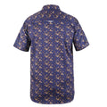 Navy-Brown - Back - Duke Mens D555 Kingston Floral Kingsize Short-Sleeved Shirt