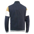 Navy - Back - Duke Mens D555 Kenington Colour Block Zip Neck Kingsize Sweatshirt