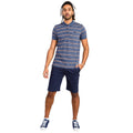 Navy - Lifestyle - Duke Mens D555 Humber Stripe Jersey Polo Shirt