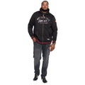 Black - Side - Duke Mens D555 Patrick Text Kingsize Full Zip Hoodie