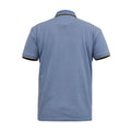 Blue - Back - Duke Mens D555 Talbot Pique Jacquard Kingsize Polo Shirt