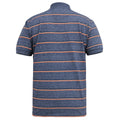 Navy - Back - Duke Mens D555 Humber Stripe Jersey Kingsize Polo Shirt