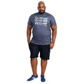 Navy Twist - Side - Duke Mens D555 Apsey Cassette Tape Kingsize T-Shirt