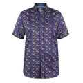 Navy - Front - Duke Mens D555 Kingston Floral Short-Sleeved Shirt