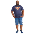 Navy Marl - Side - Duke Mens D555 Scampton Superman Kingsize T-Shirt