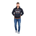 Navy - Lifestyle - Duke Mens D555 Flanders Printed Full Zip Hoodie