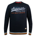 Navy - Front - Duke Mens D555 Marlow Superior Track & Field Crew Neck Sweatshirt