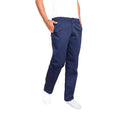 Navy - Side - Duke Mens D555 Basilio Elasticated Waist Trousers