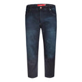 Blue Black - Front - Duke Mens D555 Daniel Tapered Leg Kingsize Jeans