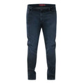 Blue Black - Front - Duke Mens D555 Daniel Tapered Leg Kingsize Jeans