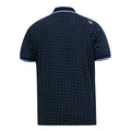 Navy - Back - Duke Mens D555 Oakley All-Over Print Knitted Polo Shirt