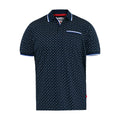 Navy - Front - Duke Mens D555 Oakley All-Over Print Knitted Polo Shirt