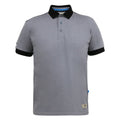 Grey-Black - Back - Duke Mens D555 Prinstead Pique Ribbed Collar Kingsize Polo Shirt