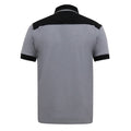 Grey-Black - Side - Duke Mens D555 Prinstead Pique Ribbed Collar Kingsize Polo Shirt