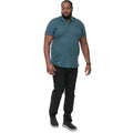 Teal - Side - Duke Mens D555 Troy 2 Textured Polo Shirt