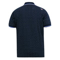 Navy - Back - Duke Mens D555 Oakley All-Over Print Jersey Kingsize Polo Shirt