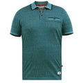 Teal - Front - Duke Mens D555 Troy Textured Kingsize Polo Shirt