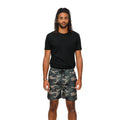 Camo Green - Side - D555 Mens Kody Aop Camouflage Swim Shorts